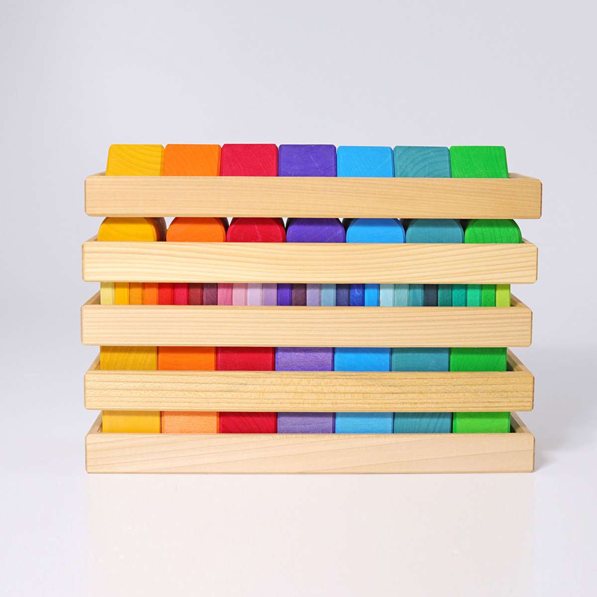 Grimm's Forms and Colours Trays Stacked Little Toy Tribe