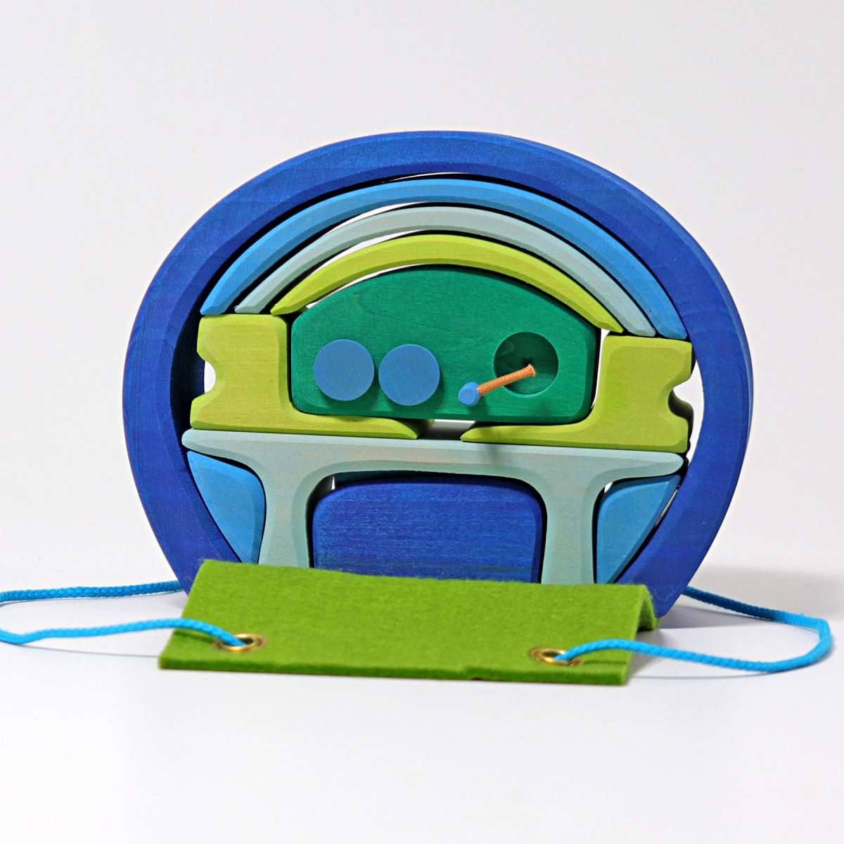 Grimm's Mobile Home Green and Blue Little Toy Tribe