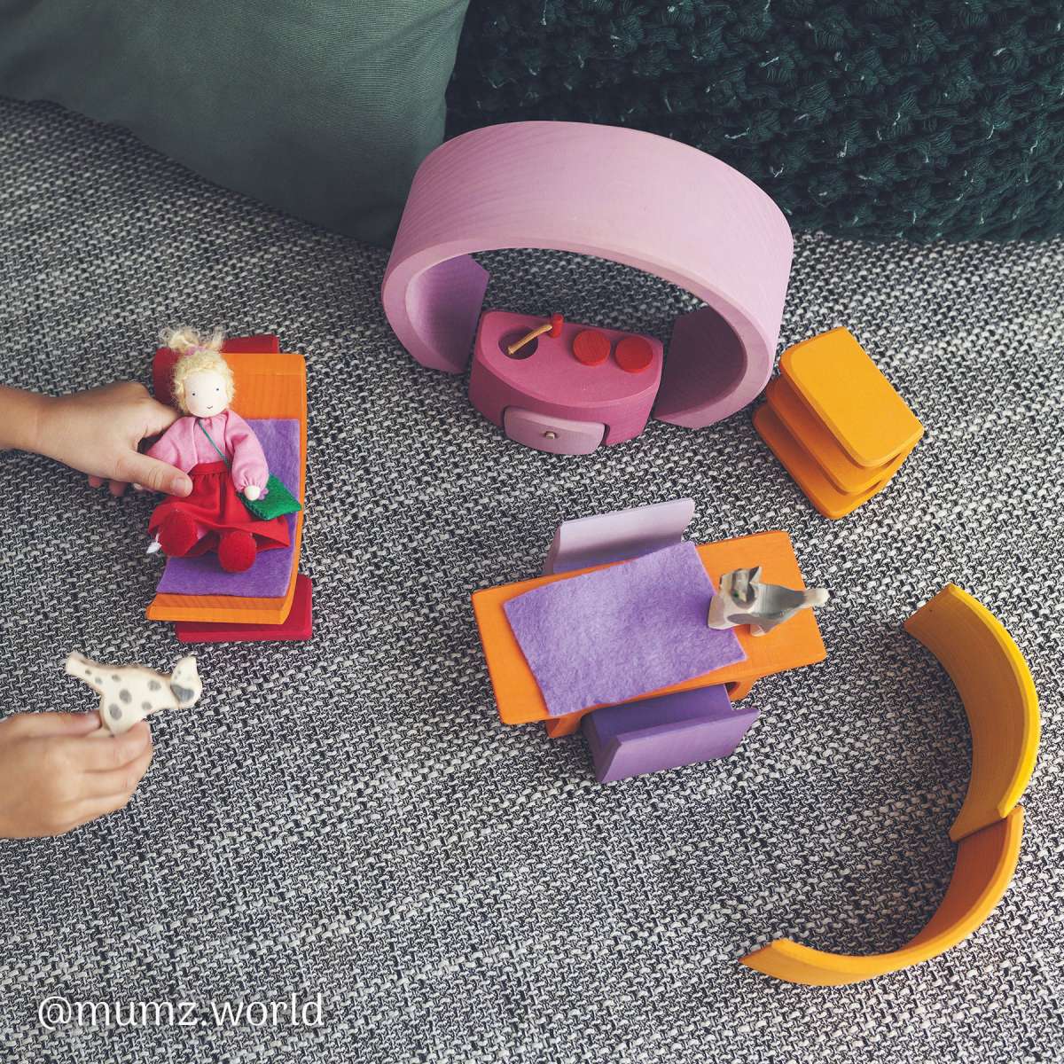 
                  
                    Grimm's Mobile Home Orange and Pink at Play Little Toy Tribe
                  
                