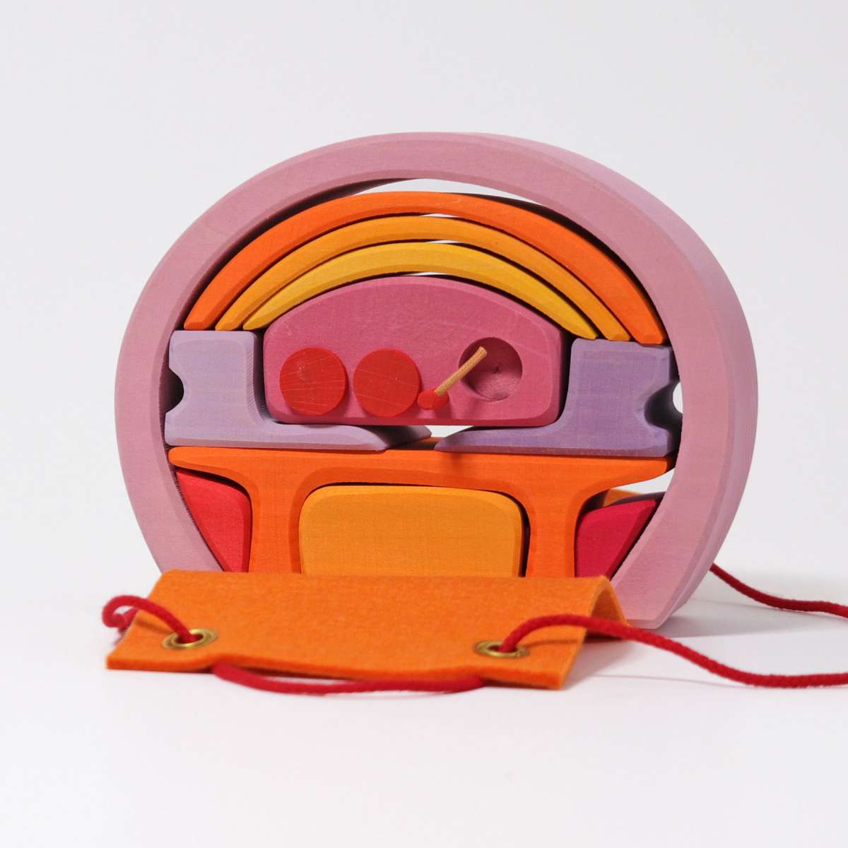 Grimm's Mobile Home Orange and Pink Little Toy Tribe