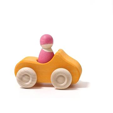 Grimm's Small Convertible Yellow Car Little Toy Tribe