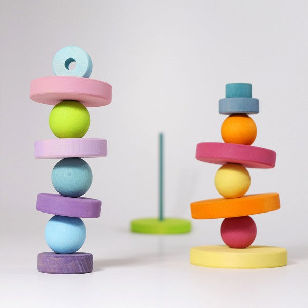 Grimm's Conical Stacking Tower Pastel Little Toy Tribe