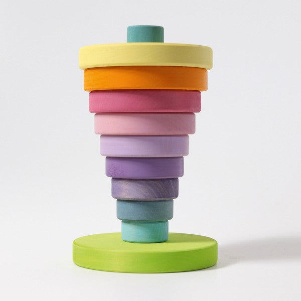 Grimm's Conical Stacking Tower Pastel Little Toy Tribe