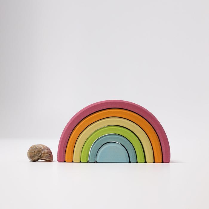 Grimm's Medium Pastel Rainbow 6 Pieces Little Toy Tribe