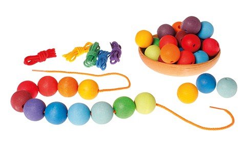 Grimm's Rainbow Strings for Threading With Beads Little Toy Tribe