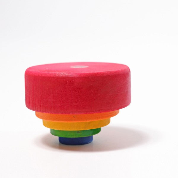 Grimm's Coloured Stacking Bowls Outside Red Little Toy Tribe