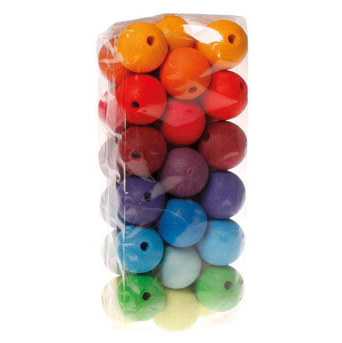 
                  
                    Grimm's Wooden Beads 36 x 30mm Rainbow Little Toy Tribe
                  
                