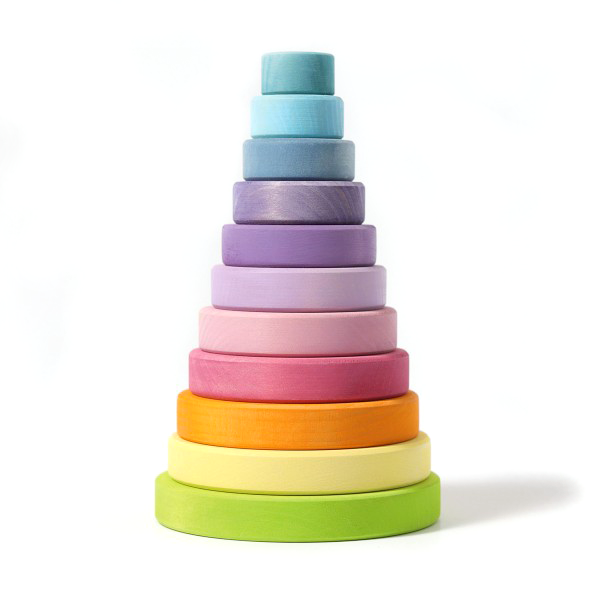 Grimm's Conical Stacking Tower Pastel Little Toy Tribe