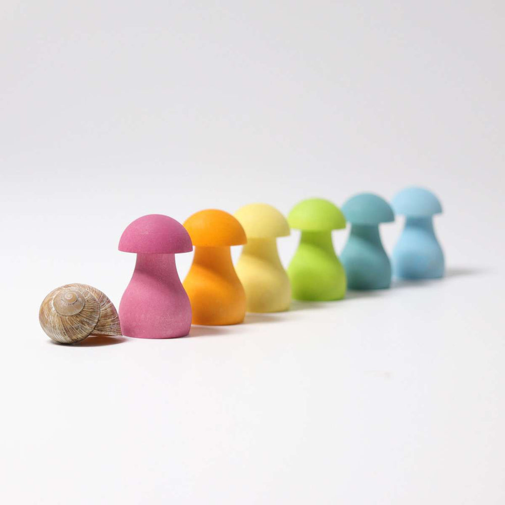Grimms Pastel Mushrooms Little Toy Tribe