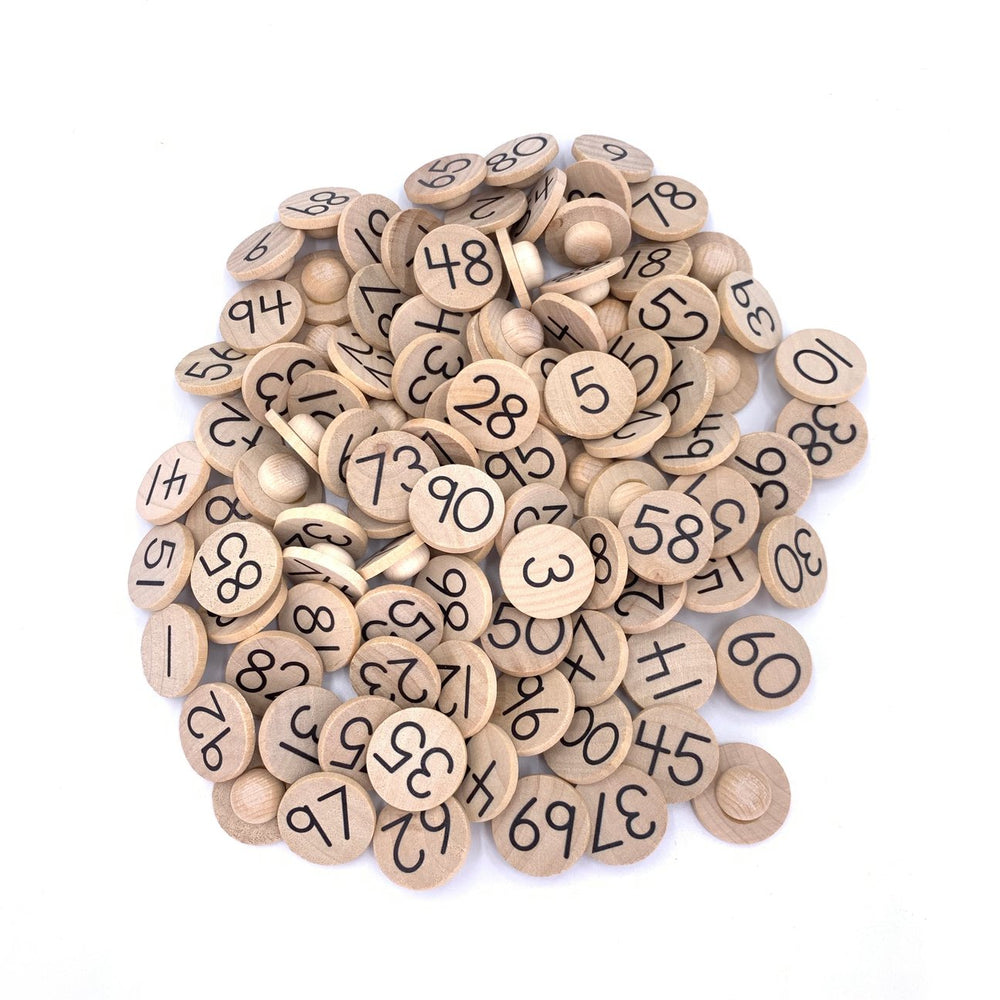 1-100 Number Coins with Pegs