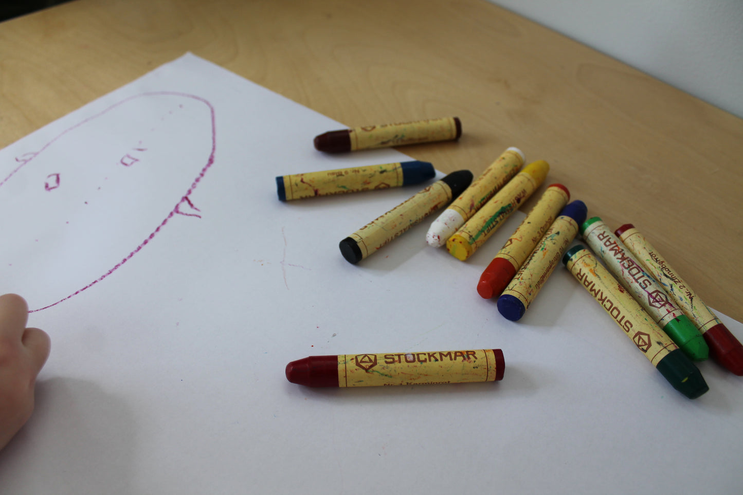 Stockmar wax crayons little toy tribe