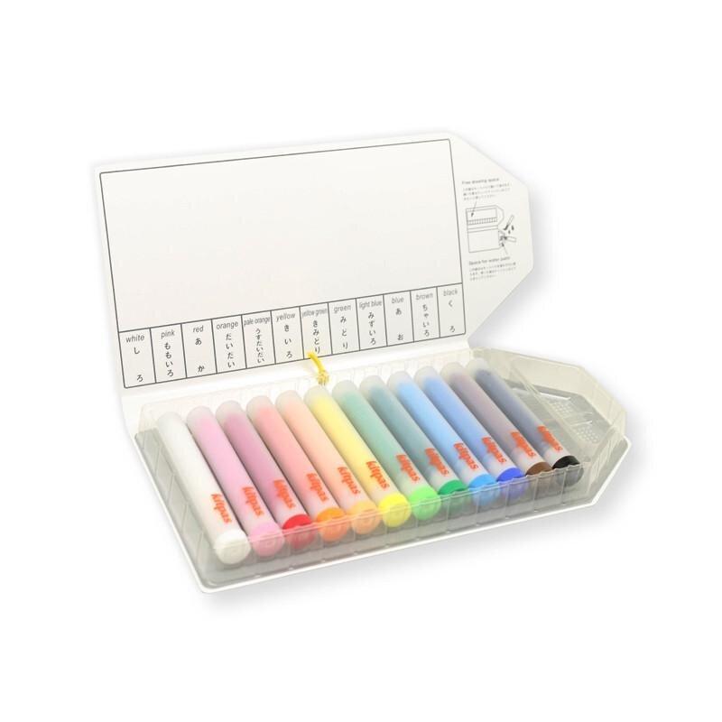 Kitpas Stick Crayons 12 Colours with Holder