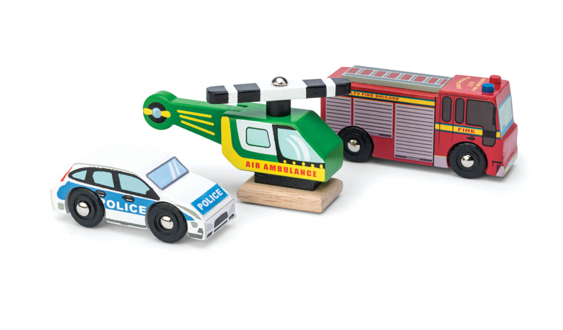 Wooden Emergency Vehicles Set