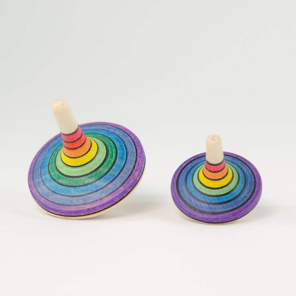 
                  
                    Mader _ large rallye spinning top rainbow red top compared small _ Little Toy Tribe
                  
                
