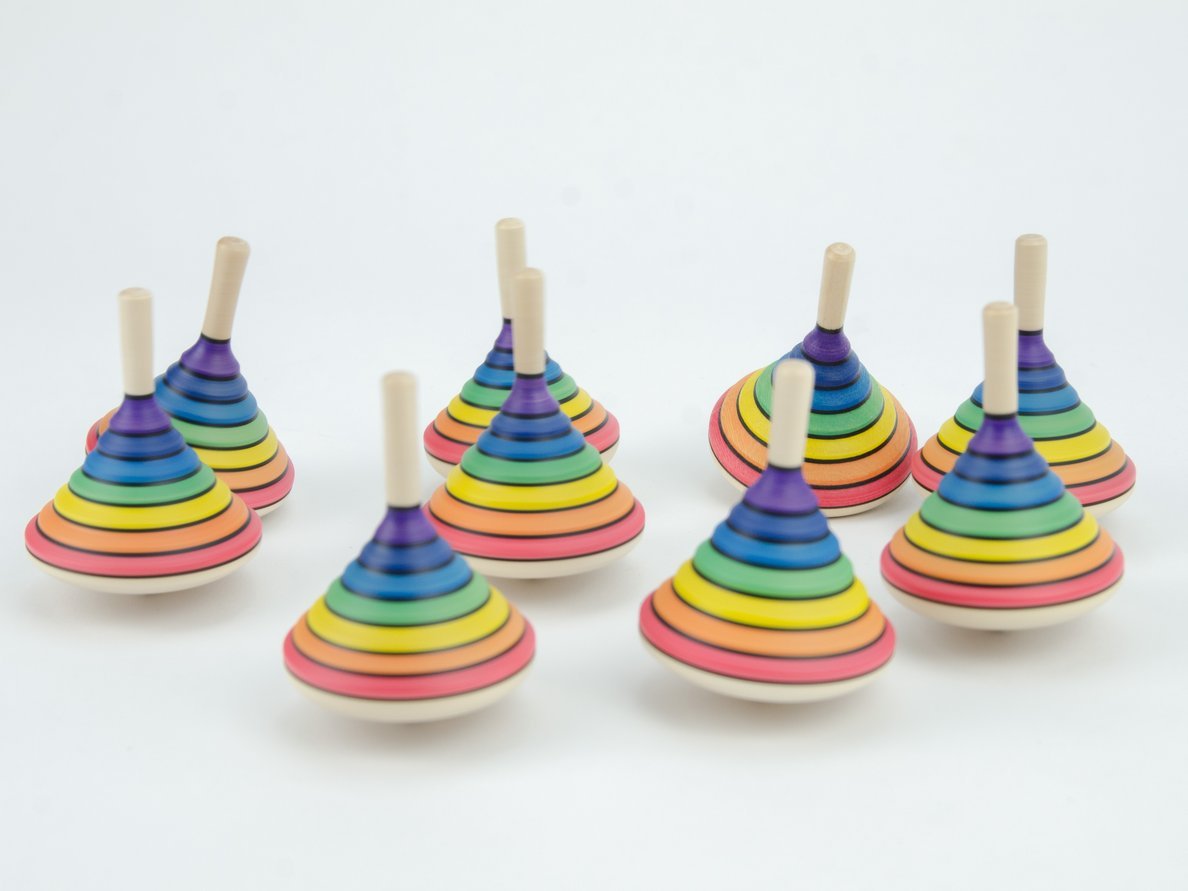 
                  
                    Mader _ rainbow spinning top multiple standing _ Little Toy Tribe
                  
                