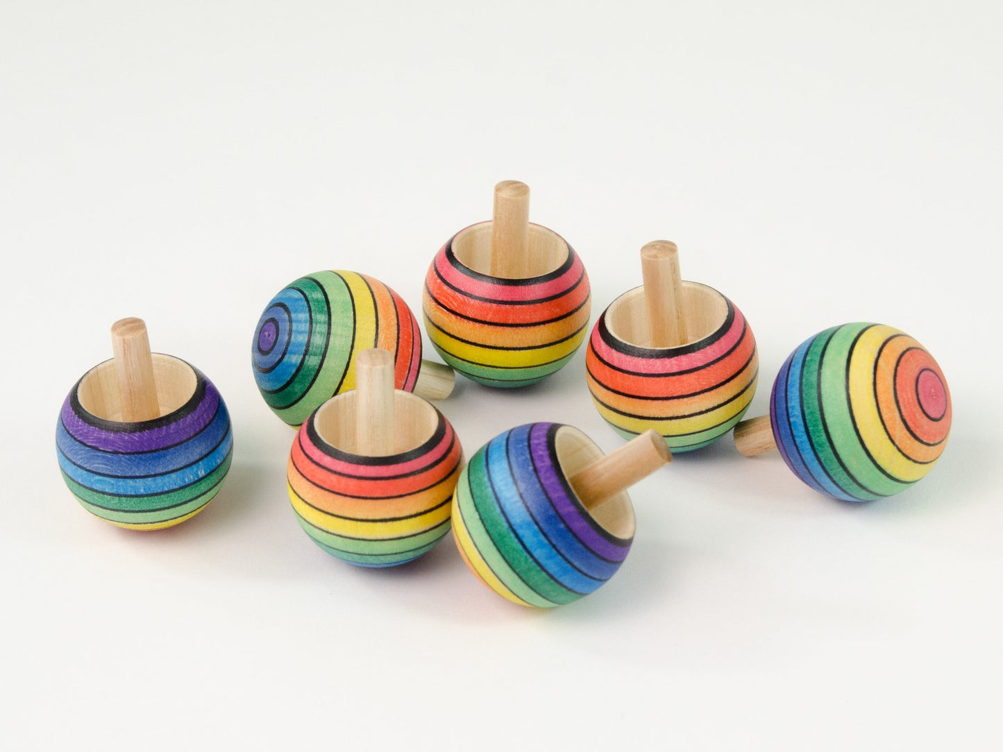 Mader _ spinning turn top rainbow _ Little Toy Tribe