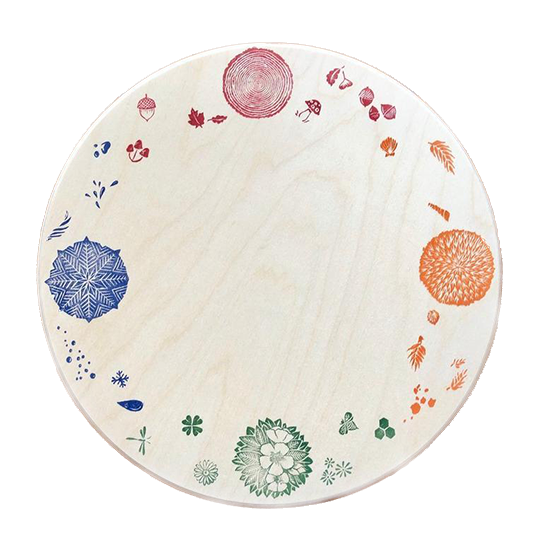 grapat perpetual calendar seasons round platform little toy tribe