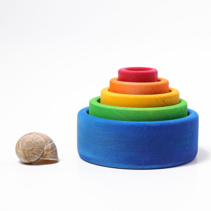 
                  
                    Grimm's Coloured Stacking Bowls Outside Blue
                  
                