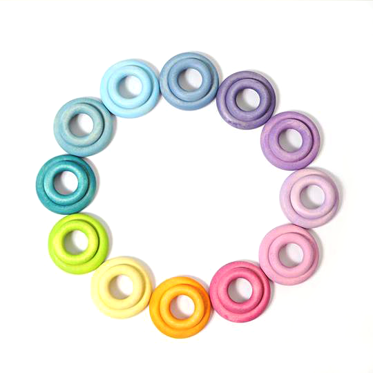 
                  
                    Grimm's Building Rings Pastel in Circle Little Toy Tribe
                  
                