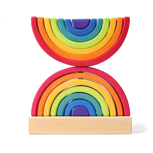 Grimm's Double Rainbow Stacker Little Toy Tribe