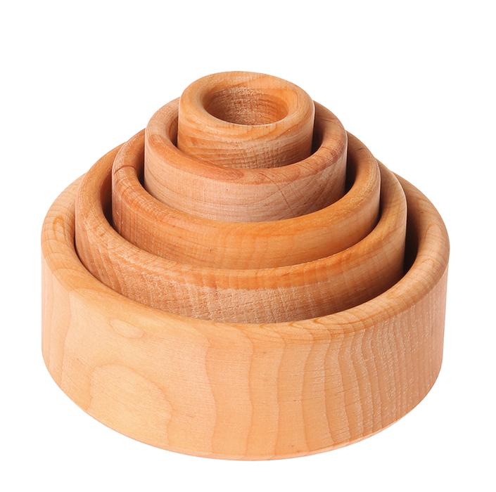 Grimm's Natural Stacking Bowls Little Toy Tribe
