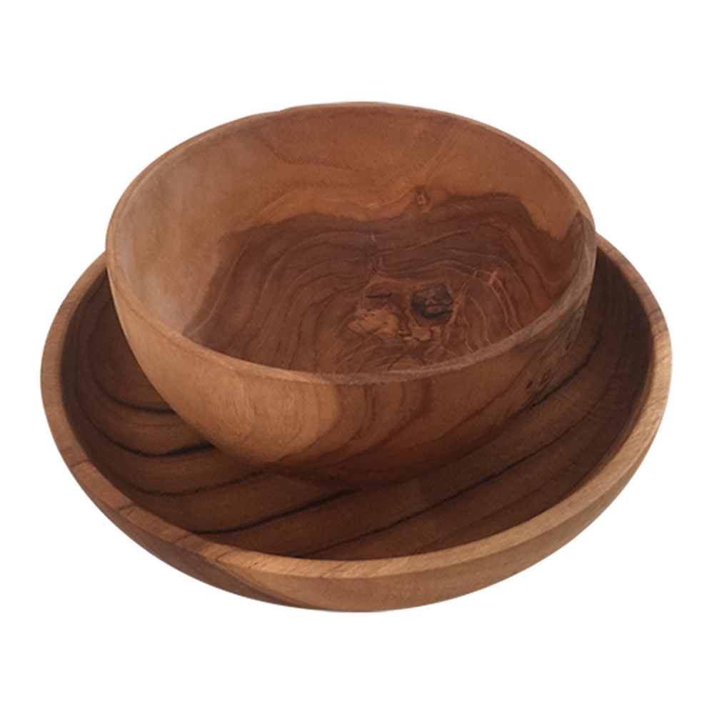 Papoose Wooden Buddha Bowl - Set of 2